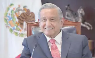  ?? F.E. ?? Manuel López Obrador, presidente de México.