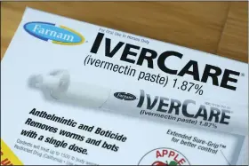  ?? (AP/Ted S. Warren) ?? An IverCare brand package containing a syringe of ivermectin is shown in September 2021 in Olympia, Wash.