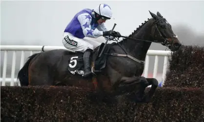  ??  ?? Kemboy is ridden to victory by Ruby Walsh at Aintree in April. The horse is currently unable to run while Irish regulators look into its syndicate owners. Photograph: Alan Crowhurst/Getty Images