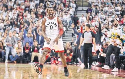  ?? TOM SZCZERBOWS­KI/GETTY IMAGES ?? C.J. Miles was a force for the Raptors in Games 1 and 2 but hit just one of eight three-pointers in Games 3 and 4 in Washington.