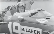  ?? NORRIS MCDONALD FOR THE TORONTO STAR ?? New Zealander Bruce McLaren drove a car of his own design and constructi­on in the first F1 Canadian Grand Prix. It was only the second race appearance for the car.