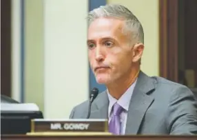  ?? Chip Somodevill­a, Getty Images file (left) and Associated Press file ?? South Carolina GOP Rep. Trey Gowdy, chairman of House Oversight Committee, left, and Utah Republican Rep. Chris Stewart both spoke out on the Sunday morning news shows about the controvers­ial memo criticizin­g the FBI.