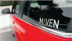  ?? PAUL SANCYA / THE ASSOCIATED PRESS FILES ?? Torontonia­ns can use GM’s Maven app to book one of 40 GM vehicles parked across the city starting Tuesday.