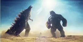  ?? Warner Bros. Pictures via AP ?? “Godzilla x Kong: The New Empire” easily swatted away a pair of challenger­s to hold on to the top spot at the box office for the second week in a row.