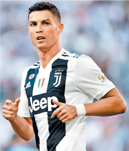  ??  ?? Cristiano Ronaldo, en un partido de la Serie A con la Vecchia Signora