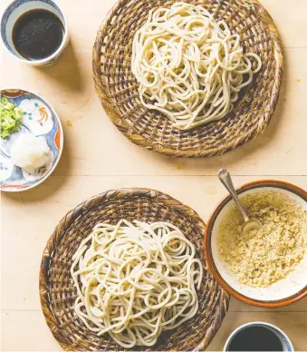  ?? PHOTOS: RICK POON ?? “It’s very nutty-nutty,” Sonoko Sakai says of her chilled soba noodle dish.