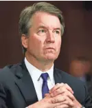  ?? POOL PHOTO BY MICHAEL REYNOLDS ?? The FBI is investigat­ing allegation­s against Brett Kavanaugh.