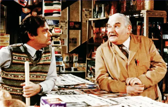  ??  ?? PERSONAL SERVICE: David Jason and Ronnie Barker in Open All Hours