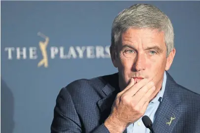  ??  ?? PGA Tour Commission­er Jay Monahan said action had to be taken.