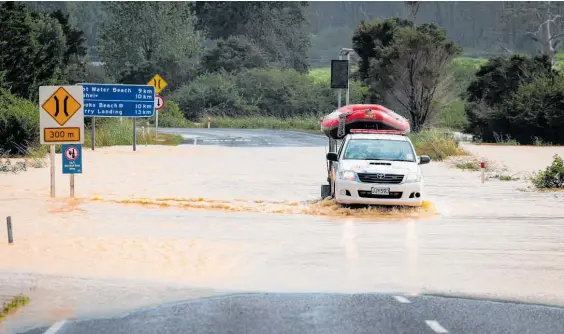  ?? ?? Cyclone Gabrielle caused flooding in the Coromandel.