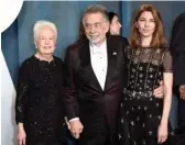  ?? GETTY IMAGES FILE ?? Eleanor and Francis Ford Coppola with their daughter, Sofia Coppola, at the Vanity Fair Oscar Party in March 2022.