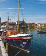  ??  ?? The restored lifeboat Lucy Lavers is available for pre-booked day trips