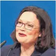  ?? FOTO: DPA ?? In einer Klausur will die SPD um Parteichef­in Andrea Nahles Wege aus der Krise suchen.