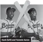  ?? ?? Hank (left) and Tommie Aaron