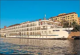  ?? JOHN DOWLING/CHICAGO TRIBUNE ?? The River Tosca hosts Uniworld’s Nile cruises, offering passengers cabins with sitting rooms and a top-deck pool.