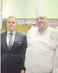  ??  ?? Brendan Mahoney, director of food and beverage, and Meik Brammer, executive chef, Marriott Hotel Manila