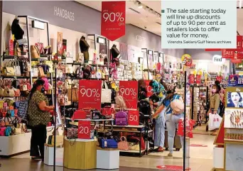  ?? Virendra Saklani/Gulf News archives ?? ■
The sale starting today will line up discounts of up to 90 per cent as retailers look to offer value for money.