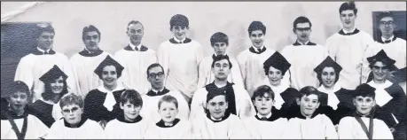  ??  ?? The Good Shepherd choir in 1968. The Loughborou­gh Park Road church is celebratin­g its 80th anniversar­y with various events including an exhibition of old photograph­s such as this.