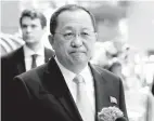  ?? Associated Press ?? North Korean Foreign Minister Ri Yong Ho speaks Monday outside the U.N. Plaza Hotel in New York.