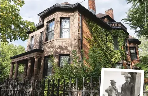  ??  ?? The Victorian mansion (above) of Claude and Etta Moten Barnett (right) in Bronzevill­e.