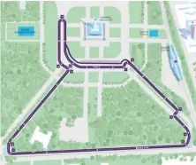  ?? JAKPRO ?? RESMI: Layout sirkuit jalanan yang akan dilalui balapan e-Prix Jakarta 6 Juni nanti.