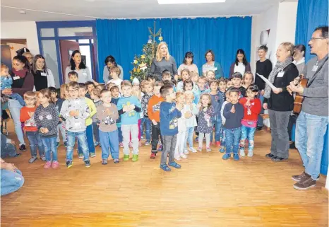  ?? FOTO: EDWIN HÜGLER ?? Die neue Kinderkrip­pe „Storchenne­st“im Aufwind-Kinderzent­rum im Bertha-von-Suttner-Weg in Aalen ist eröffnet.