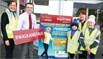  ??  ?? Members of Garvey’s SuperValu and friends who took part in the Garvey’s SuperValu,Castleisla­nd Transforma­tion Walk-Run on Saturday morning