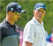  ??  ?? Matt Kuchar, right, was named a wild-card pick for this year’s Ryder Cup by U.S. captain Davis Love III.