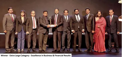  ?? ?? Winner - Extra Large Category - Excellence in Business & Financial Results