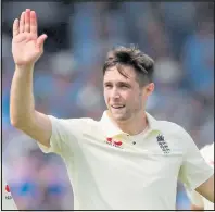  ??  ?? VITAL EFFORT: Woakes celebrates yesterday