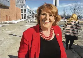  ?? JAMES MACPHERSON / ASSOCIATED PRESS ?? U.S. Sen. Heidi Heitkamp, D-N.D., was helped into office by a strong turnout from American Indian voters. But many have turned on her for her non-stance during the Standing Rock protest.