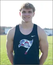  ?? Photo by Becky Polaski ?? SMA’s Andrew Field broke a school record that had stood since 1997 when he won the long jump in Tuesday’s meet with a jump of 21’4”.