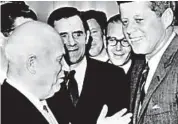  ??  ?? 1961: Kennedy und Chruschtsc­how in Wien