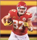  ?? Charlie Riedel / Associated Press ?? Re-signing Travis Kelce is one of the key moves that helped the Chiefs get back to the Super Bowl.