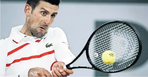  ?? [ AFP ] ?? „Definitiv sehr viel Selbstvert­rauen“: Novak Djokovic´ hat die Tenniswelt im Griff.