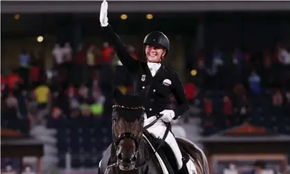  ??  ?? ‘Some dressage tests, like Jessica von Bredow-Werndl’s spectacula­r effort on Dalera, make it easy on spectators – even a layperson can see why they are favourites for the individual gold medal.’ Photograph: Alkis Konstantin­idis/Reuters