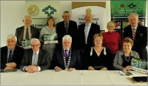  ??  ?? At the Pride In Our Community launch were (back from left) Michael White Mitchelsto­wn; Dr Mary Stack; Cllr Kevin Murphy; Louis Duffy Cork Co Co; Nuala Lynch Carrignava­r; Finbarr Motherway Killeagh. Front: Sean Finn Mitchelsto­wn; Sean Holland Ballymore;...