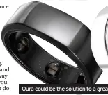 ??  ?? Oura could be the solution to a great night’s sleep and looks like a normal ring