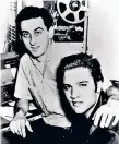  ??  ?? Klein and ‘The King’ in Memphis, 1956