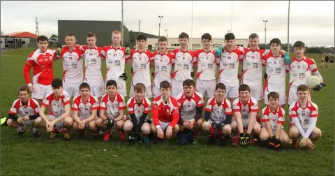  ??  ?? The Ferns St. Aidan’s squad before Sunday’s final success in St. Patrick’s Park.