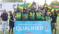  ??  ?? Champions: Jamaica celebrate making World Cup