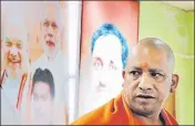  ?? PTI ?? Uttar Pradesh chief minister Yogi Adityanath at the BJP office in Agartala, Tripura, on Tuesday.