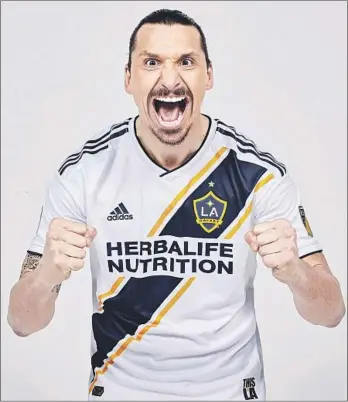  ?? Jon Shard L.A. Galaxy ?? ZLATAN IBRAHIMOVI­C is a soccer superstar who has played for some of the biggest clubs in the sport. The Galaxy’s latest addition hopes to make area sports fans stand up and take notice.