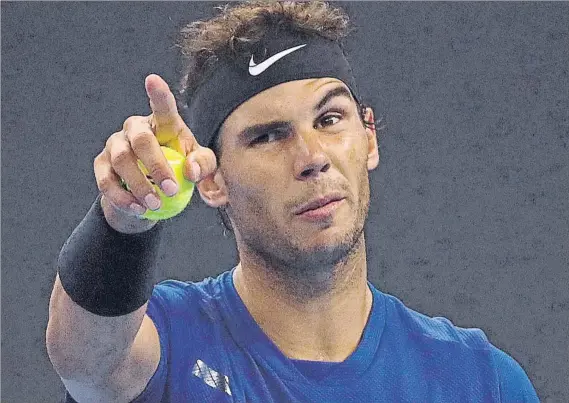  ?? FOTO: AP ?? Rafa Nadal conserva la línea positiva de esta temporada. Busca una sexta corona en la que será su sexta final del año, hoy domingo en el ATP 500 de Pekín, que ganó en 2005