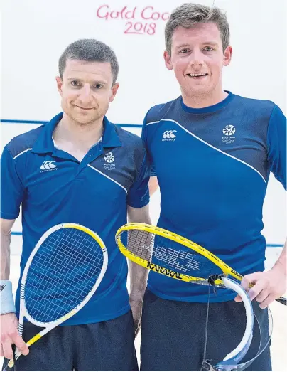  ??  ?? BIG APPLE BITE: Alan Clyne and Greg Lobban are all set for the Tournament of Champions