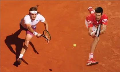  ?? Getty Images ?? Stefanos Tsitsipas (left) has improved since the last time he played Novak Djokovic at the French Open. Composite: