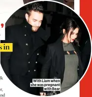  ??  ?? With Liam when she was pregnant with Bear