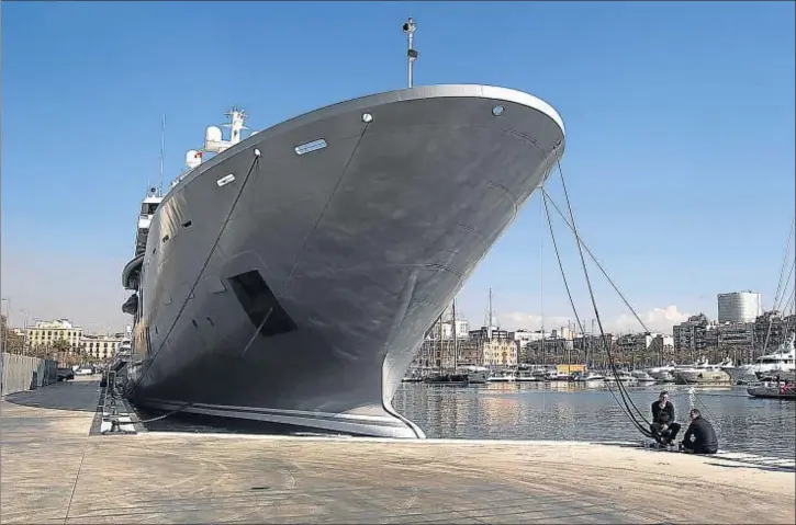  ?? CÉSAR RANGEL ?? Con capacidad para navegar en aguas heladas, este megayate de 109 metros de eslora zarpará en unos días para emprender una lujosa vuelta al mundo