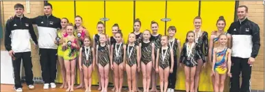  ??  ?? Tiger Acrobatic Gymnastics enjoyed success at the South Eastern Regional Championsh­ips