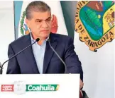  ?? /CORTESÍA ?? Miguel Ángel Riquelme Solís, gobernador del Estado